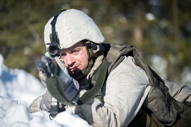 Swedish and US troops conduct winter warfare exercise in Boden, Sweden