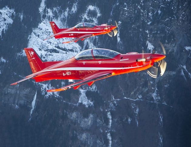 The Swiss Air Force use the PC-21 for training