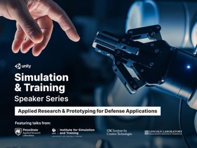 Simulation & Training Speaker Series: Applied Research & Prototyping for Defense Applications